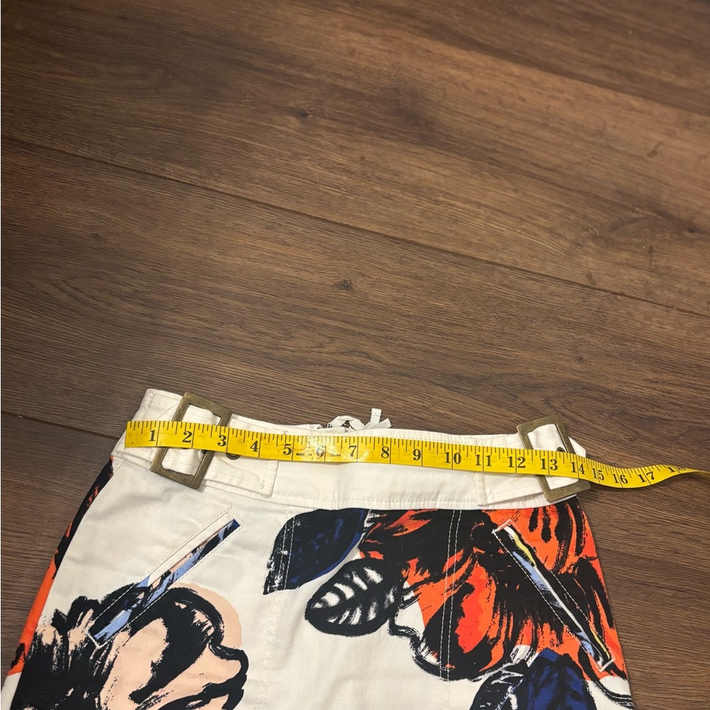 Maeve Anthropologie Floral Midi Skirt Size 0 Buckle Waist - Picture 13 of 13